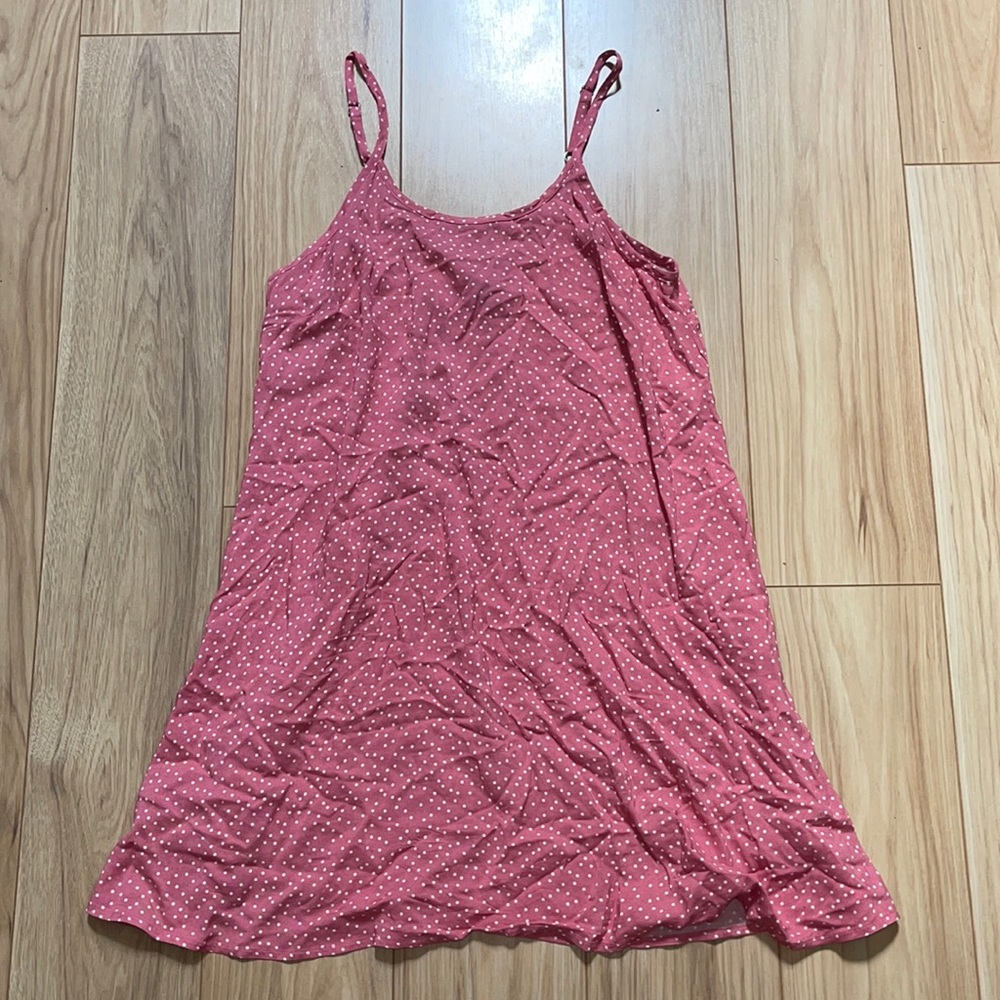 Mauve Pink Dress with White Dots